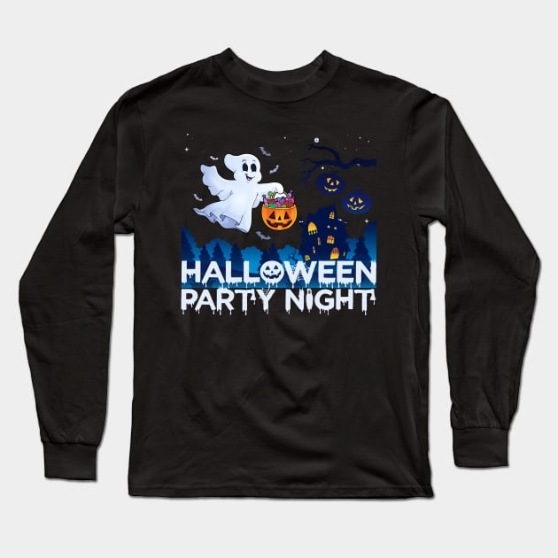 Halloween Party Night tee design birthday gift graphic Long Sleeve T-Shirt by TeeSeller07